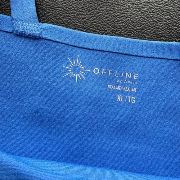 NWT Aerie Offline Real Me Blue Strappy Sports Bra - Picture 6 of 7